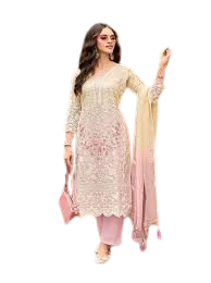 Women’s Embroidered Anarkali Suit with Dupatta