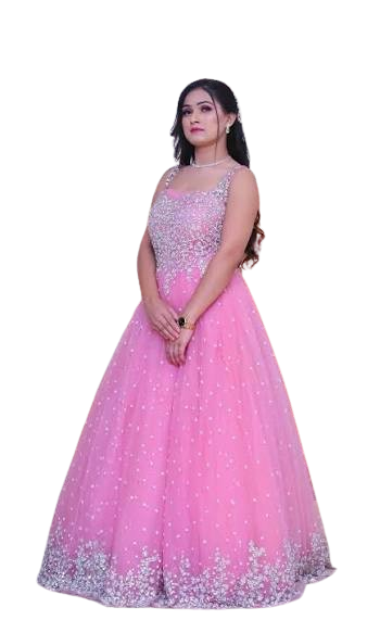 The Bubblegum Pink Crystal-Embellished Ball Gown